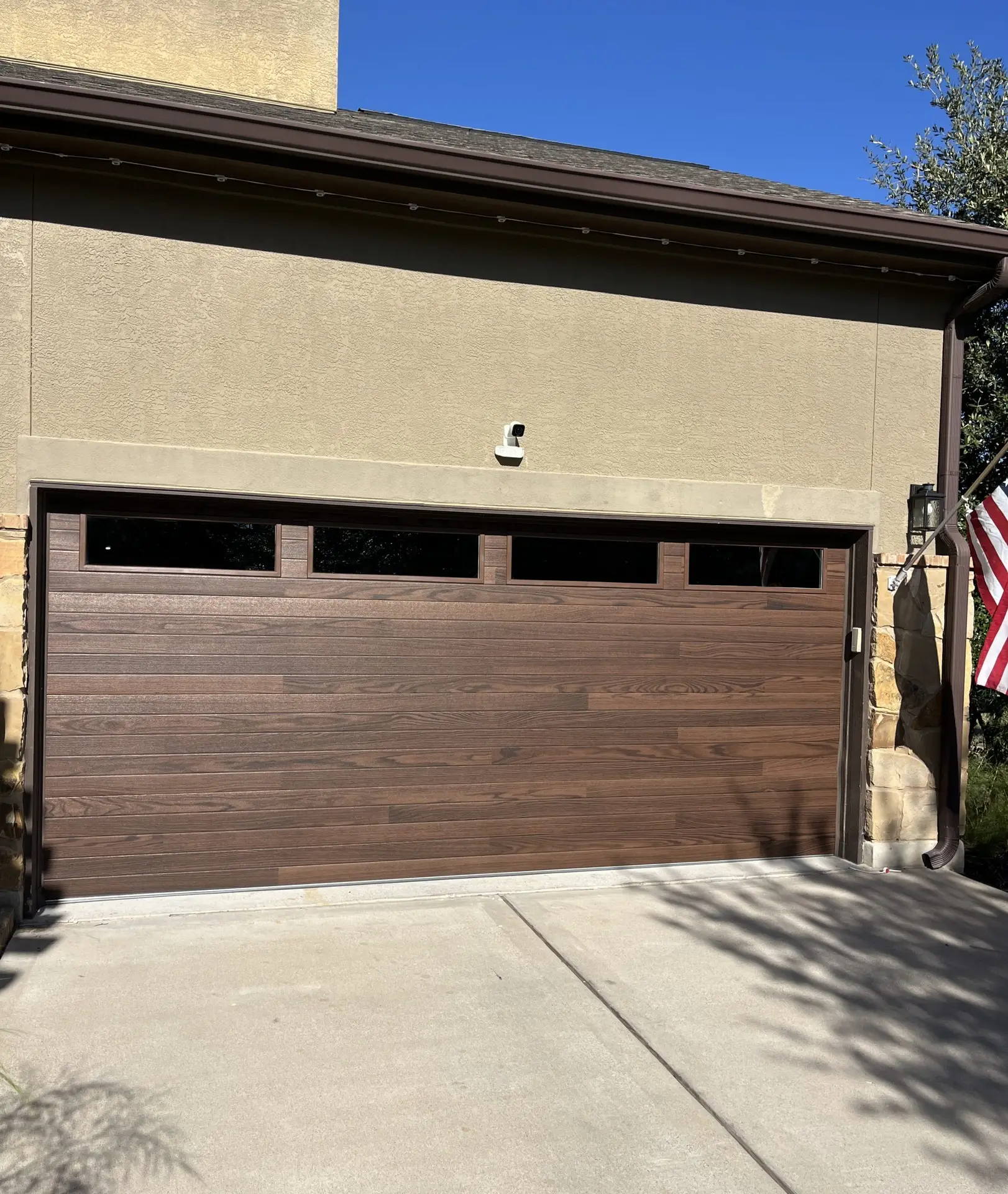 Completed garage door replacement project
