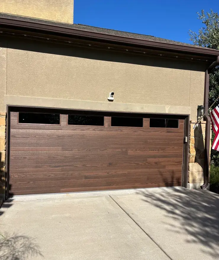 Residential garage door option in Central Texas